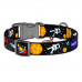 Collar para perros WAUDOG NASA – Nylon con código QR, talla M (20 mm x 28–40 cm)
